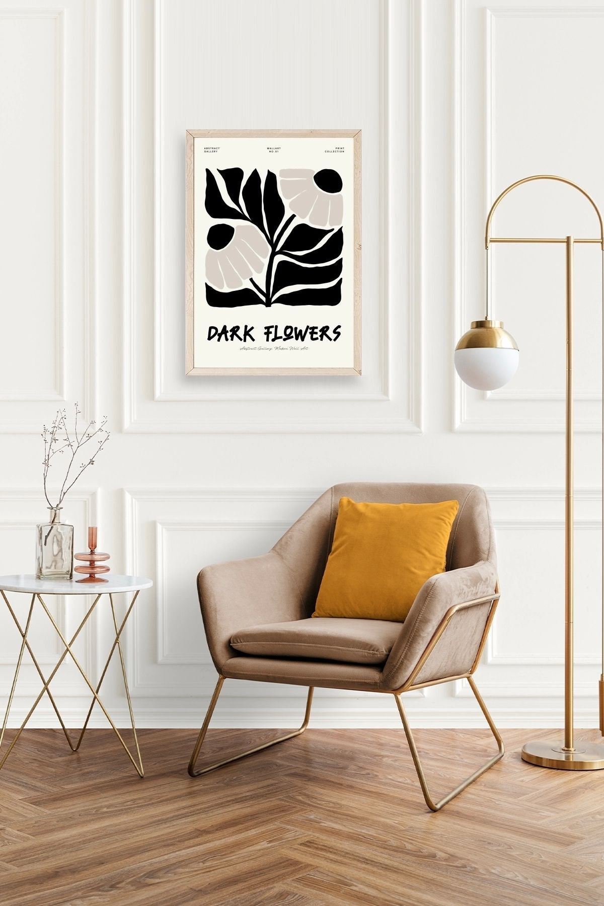 Çiçek Ahşap Çerçeveli Tablo 17 x 23