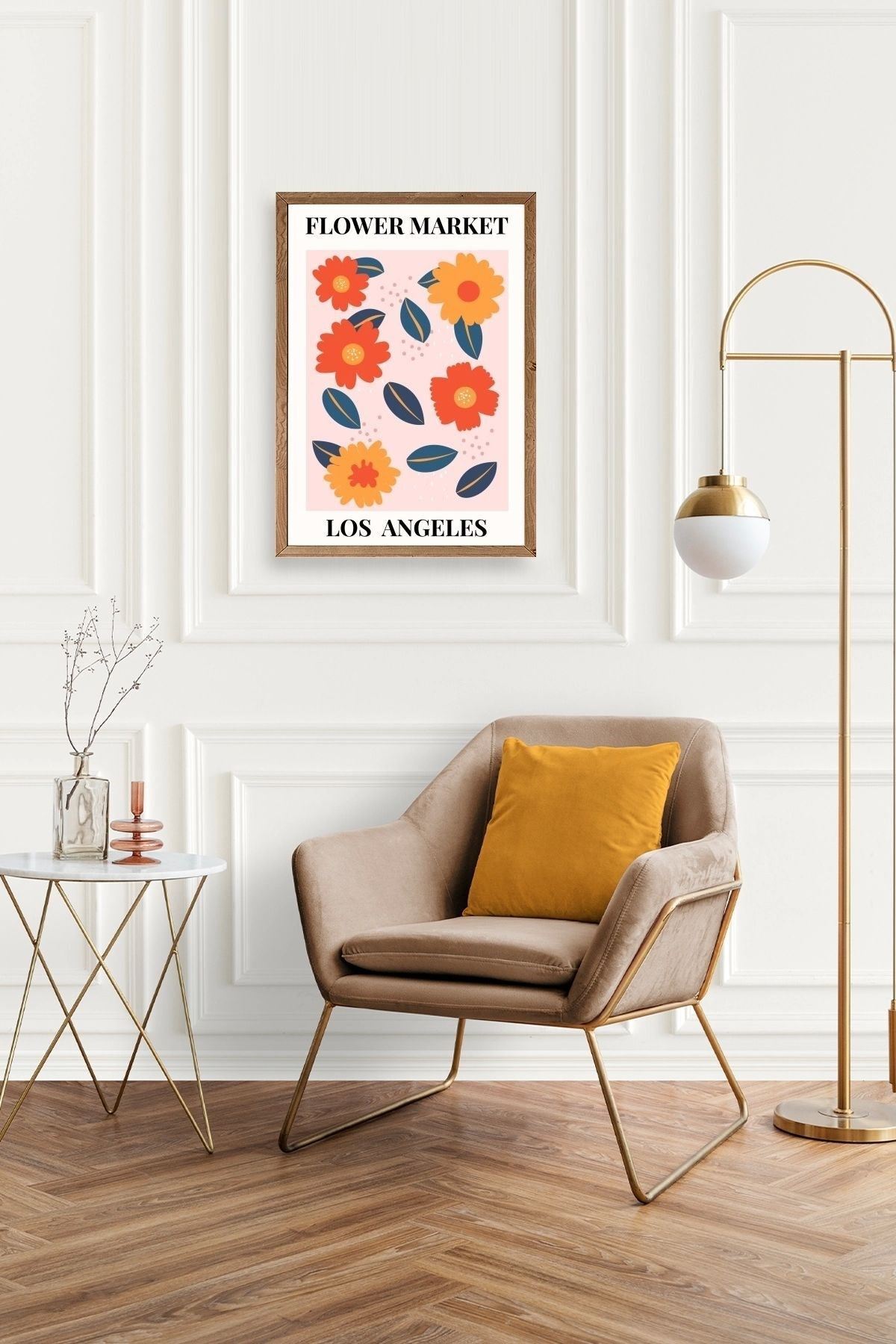 Çiçek Ahşap Çerçeveli Tablo 23 x 30