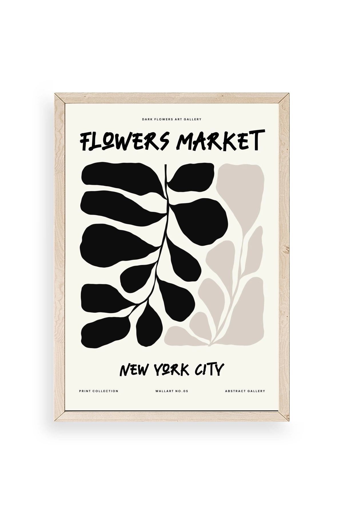 Yaprak Ahşap Çerçeveli Tablo 30 x 42