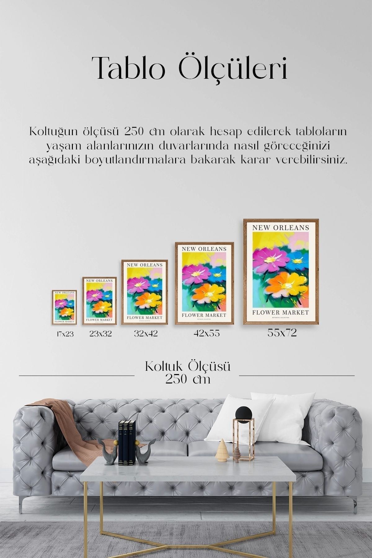 Çiçek Ahşap Çerçeveli Tablo 23 x 30