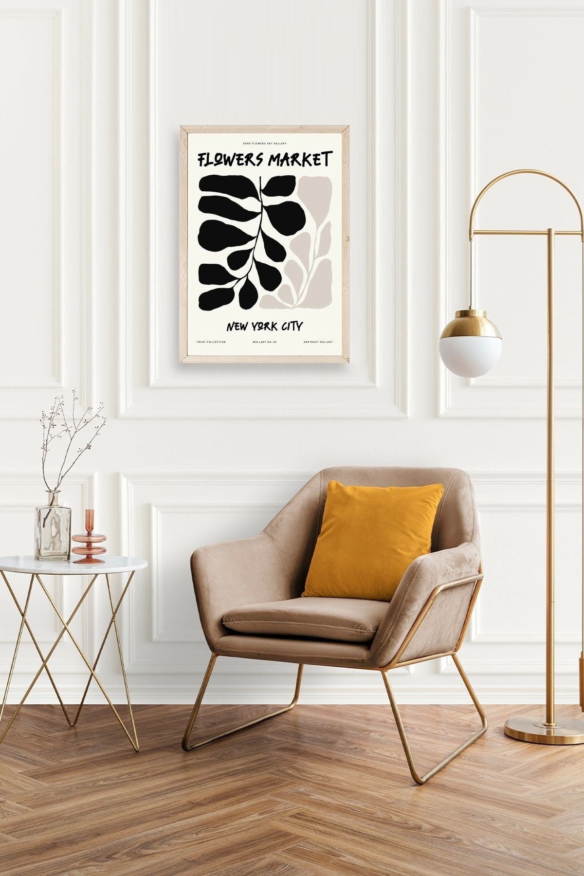 Yaprak Ahşap Çerçeveli Tablo 23 x 30