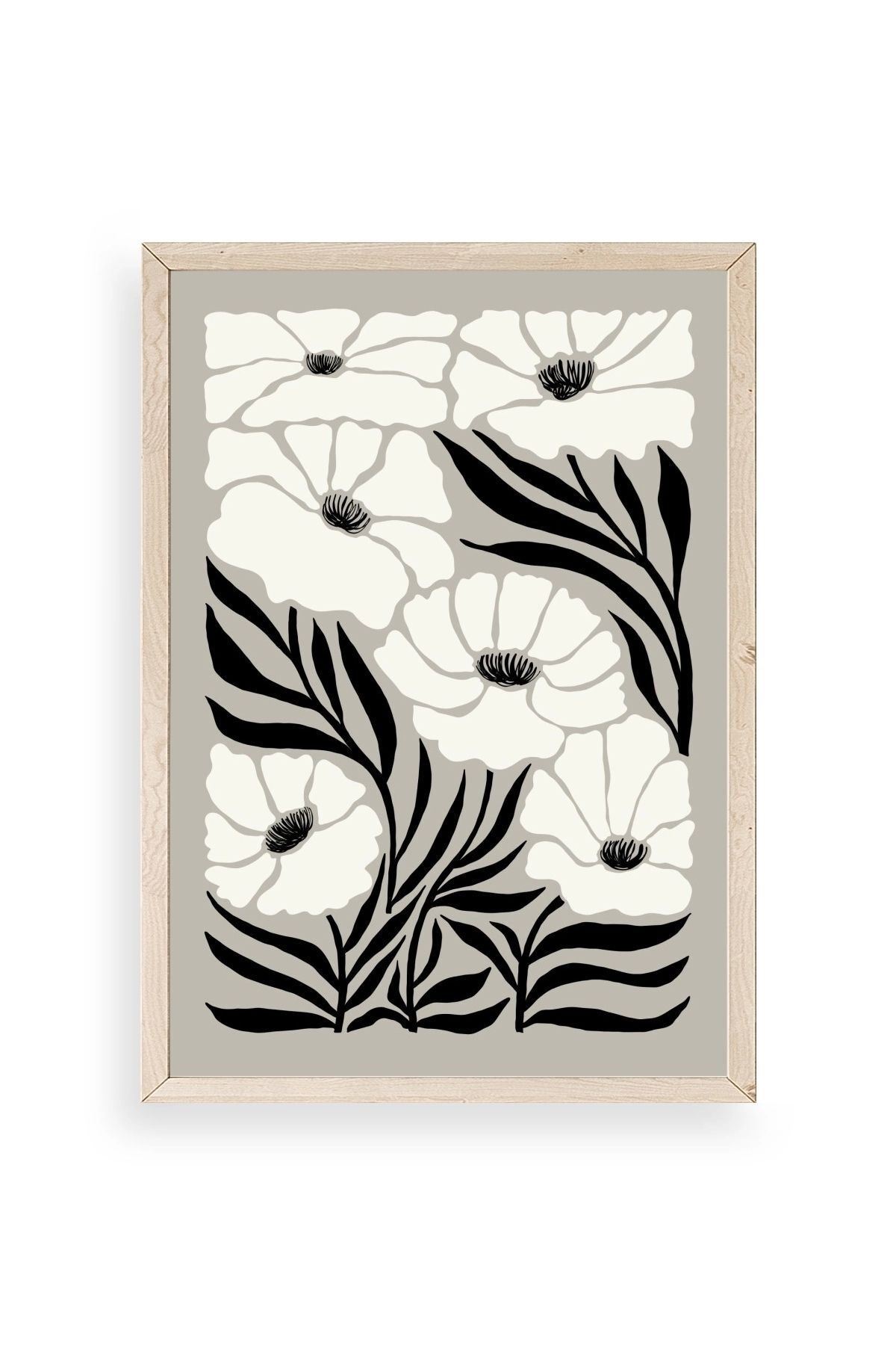 Çiçek Ahşap Çerçeveli Tablo 23 x 30