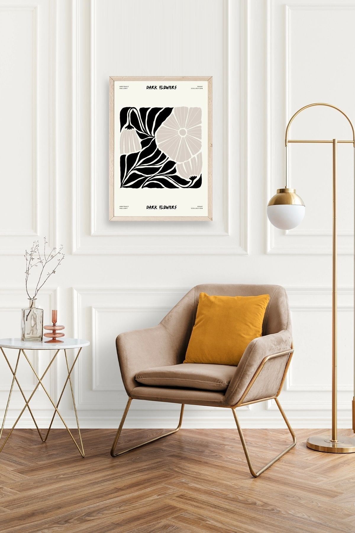 Çiçek Ahşap Çerçeveli Tablo 30 x 42