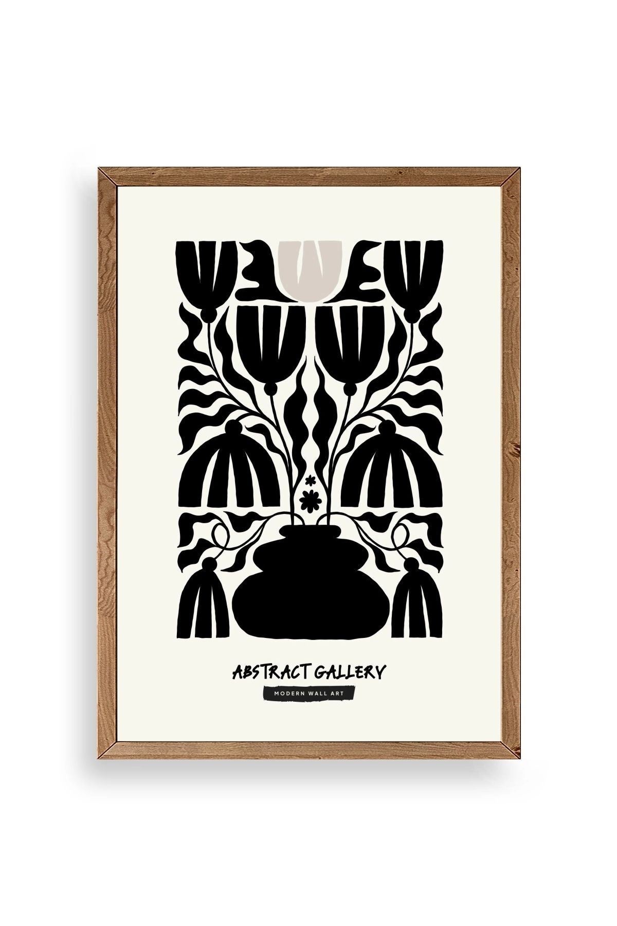 Çiçek Ahşap Çerçeveli Tablo 17 x 23