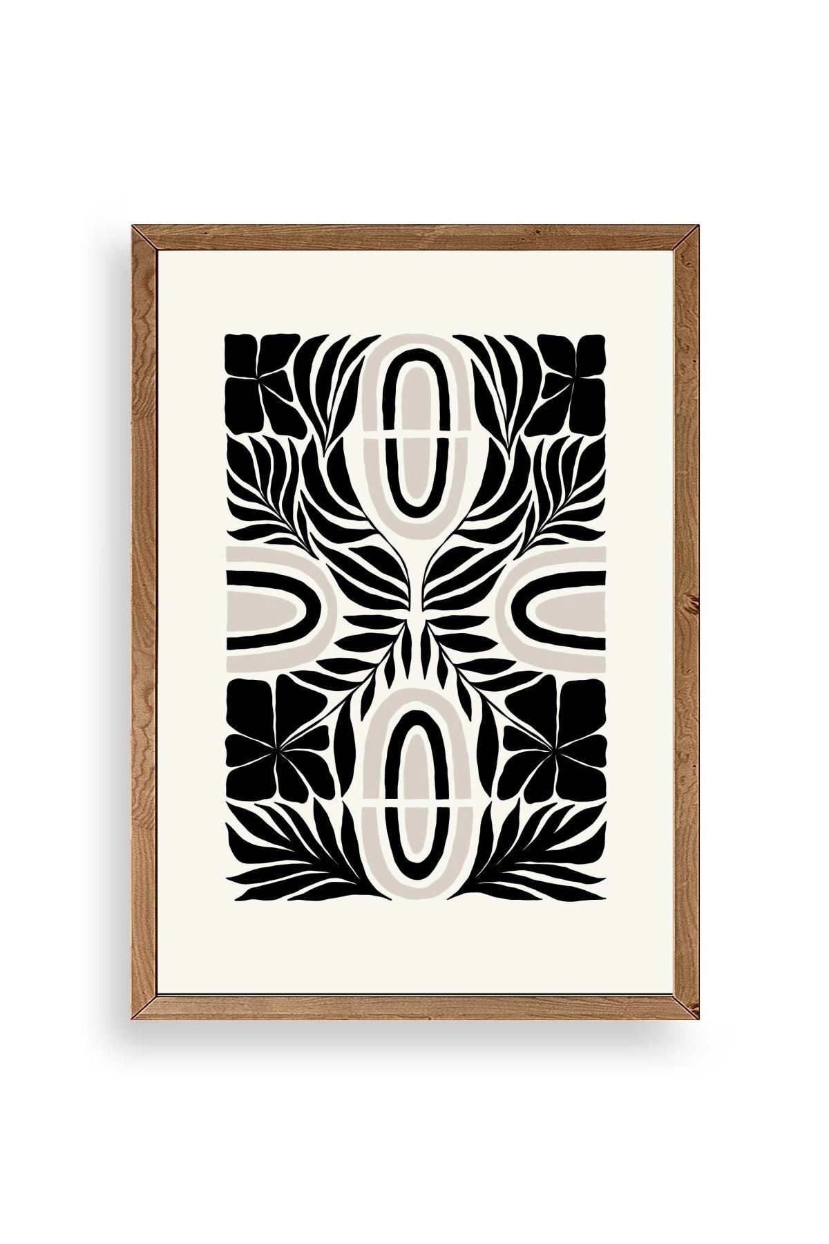 Soyut Ahşap Çerçeveli Tablo 23 x 30