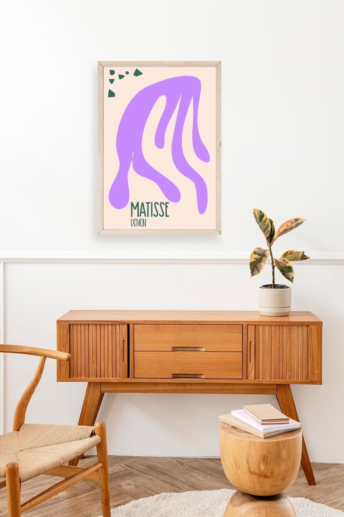 Soyut Ahşap Çerçeveli Tablo 50 x 70