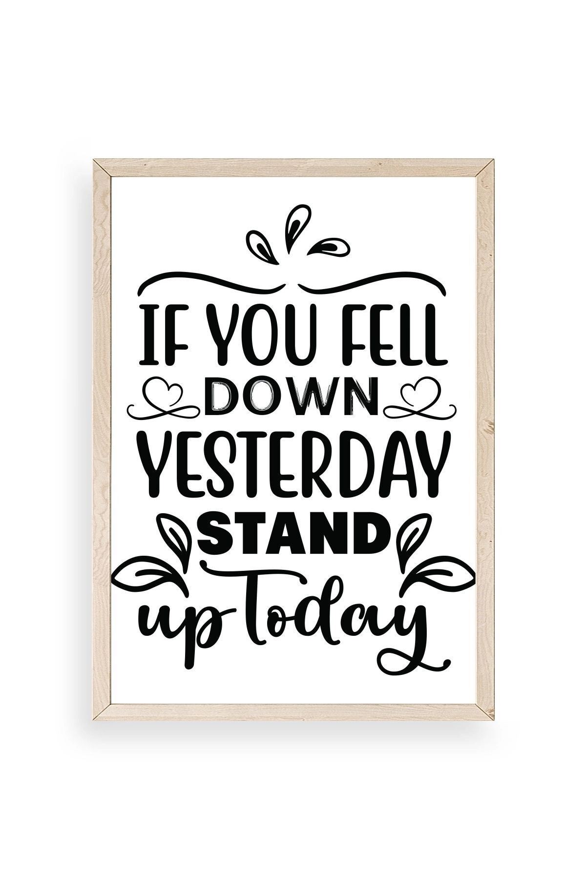 Motto Ahşap Çerçeveli Tablo 17 x 23