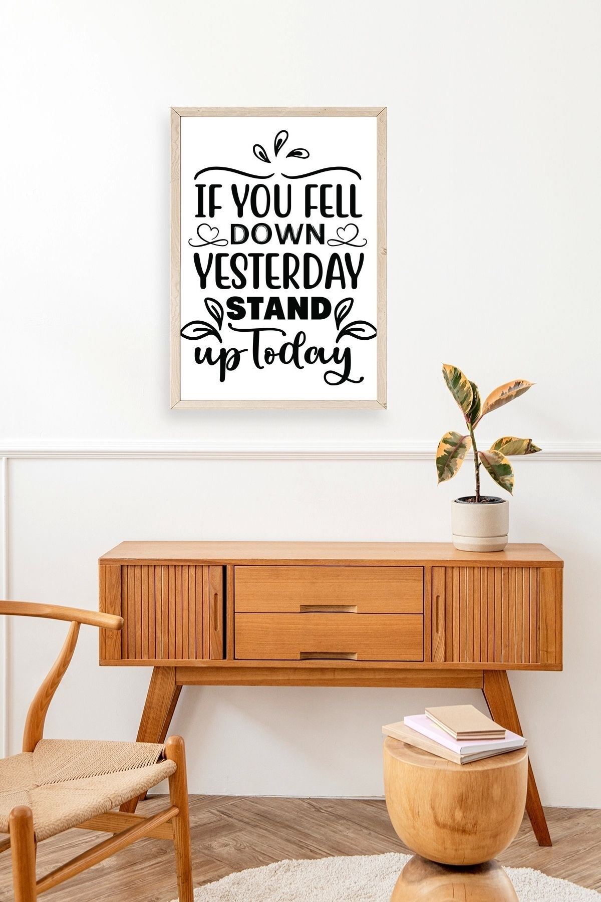 Motto Ahşap Çerçeveli Tablo 50 x 70