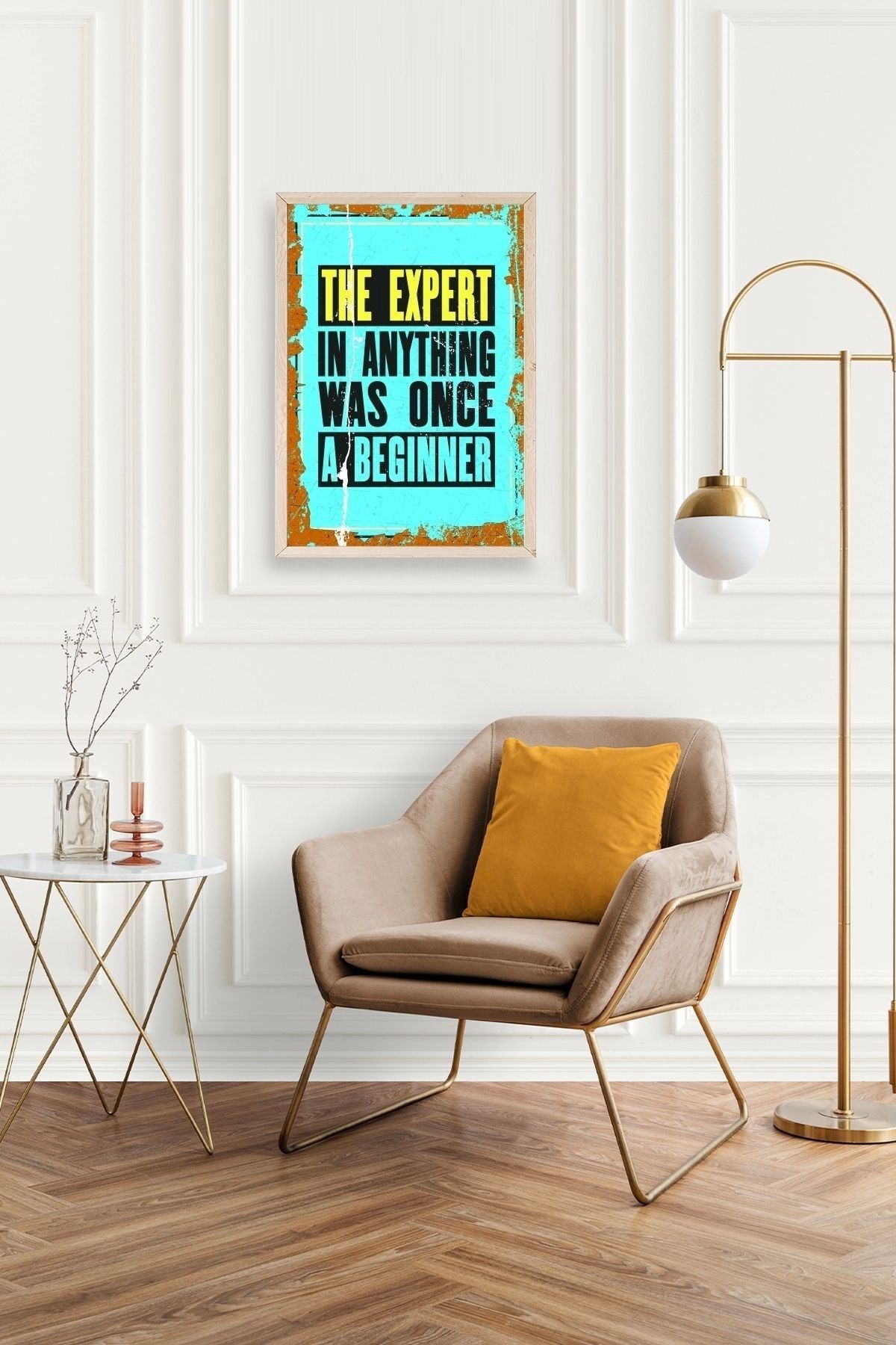 Motto Ahşap Çerçeveli Tablo 17 x 23