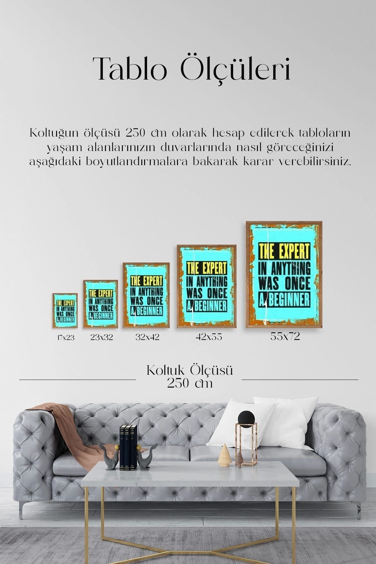 Motto Ahşap Çerçeveli Tablo 17 x 23