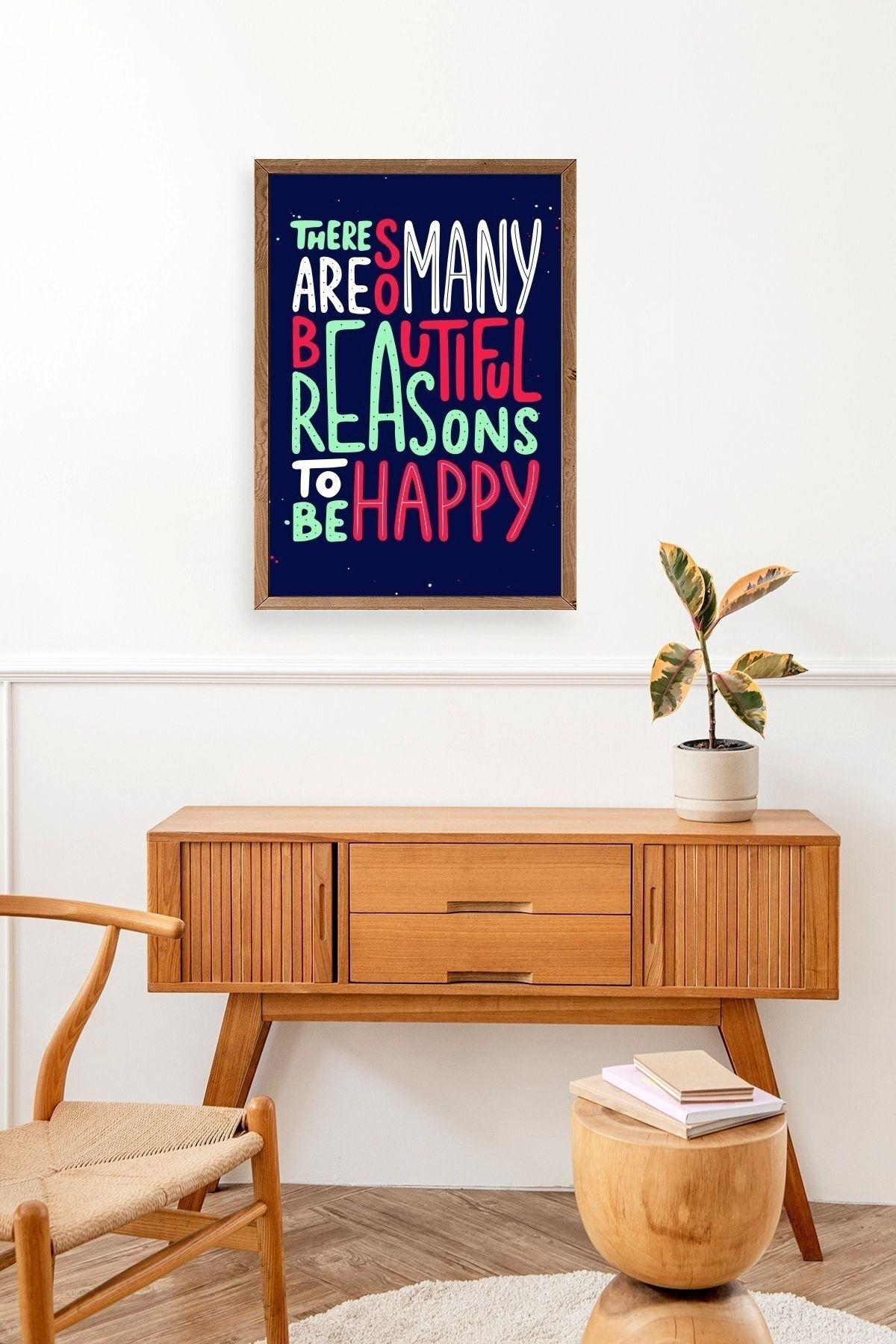 Motto Ahşap Çerçeveli Tablo 23 x 30