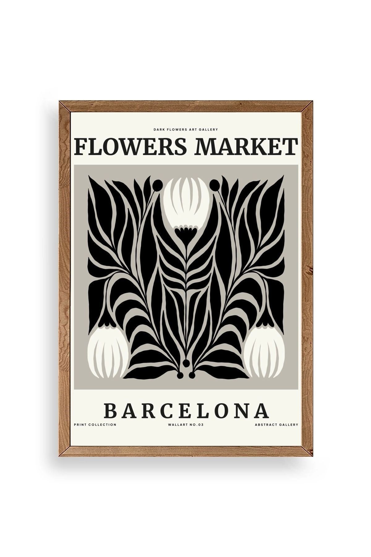 Çiçek Ahşap Çerçeveli Tablo 30 x 42