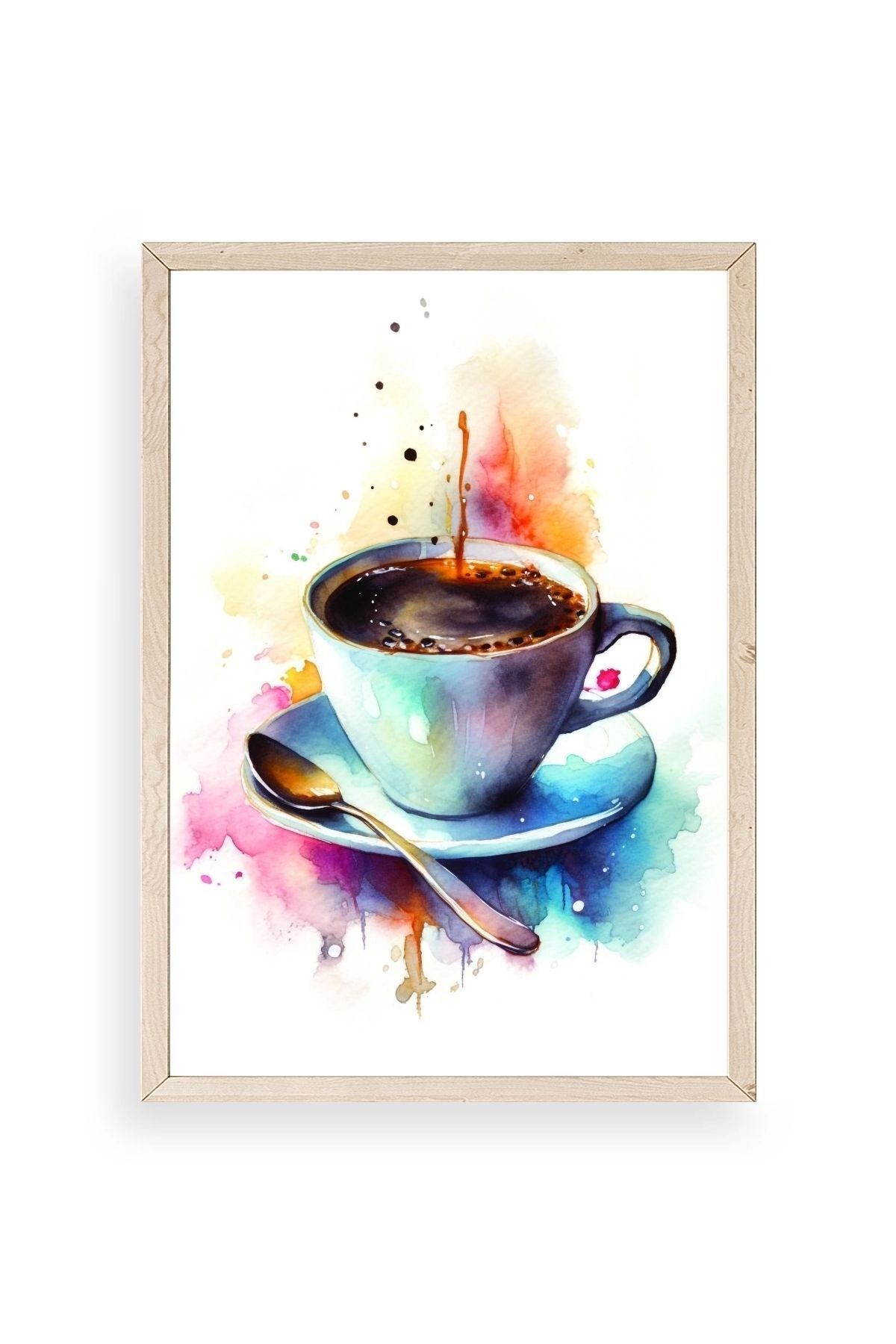 Kahve Ahşap Çerçeveli Tablo 17 x 23