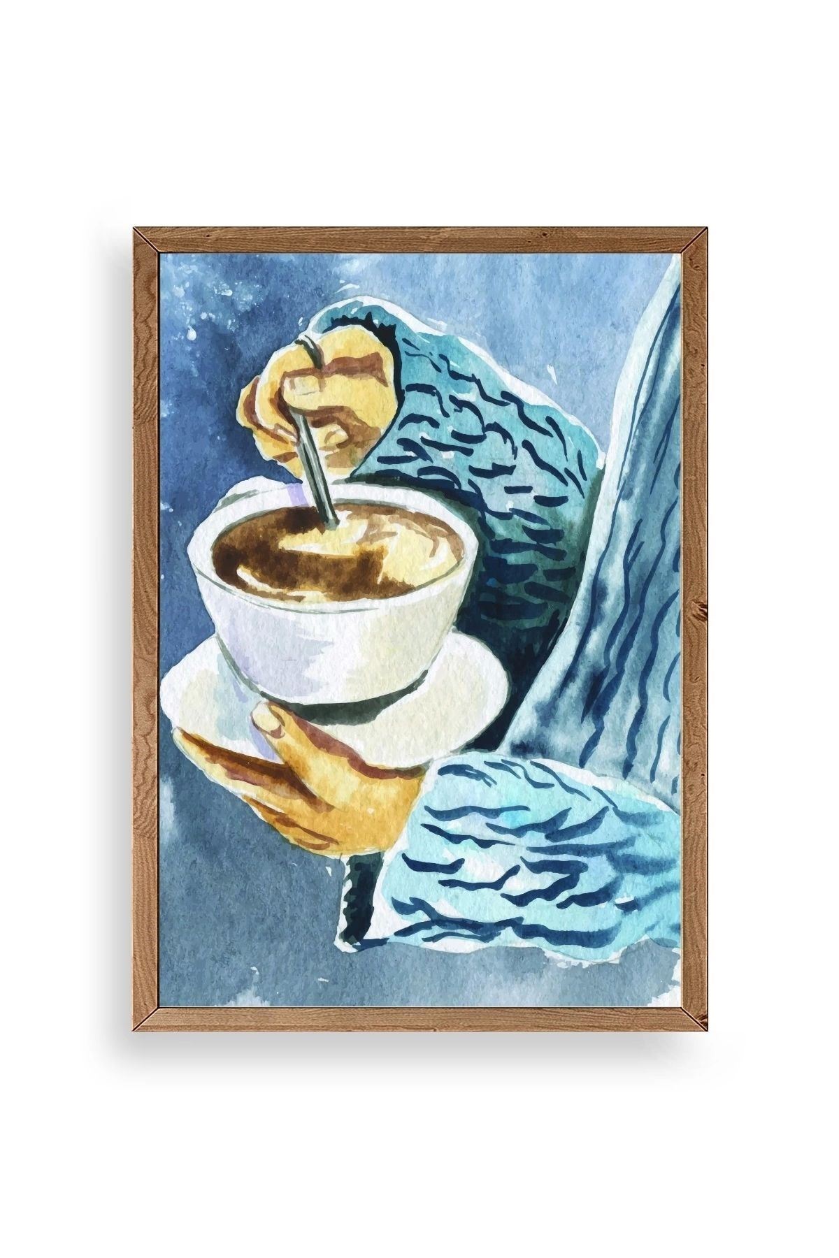 Kahve Ahşap Çerçeveli Tablo 17 x 23