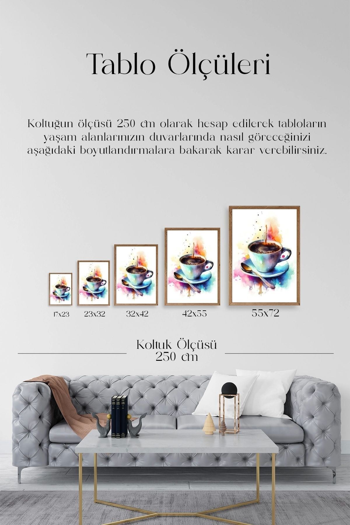 Kahve Ahşap Çerçeveli Tablo 17 x 23