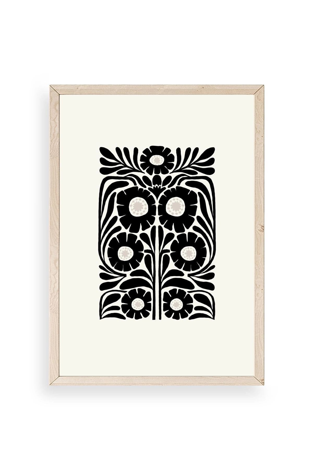 Çiçek Ahşap Çerçeveli Tablo 23 x 30