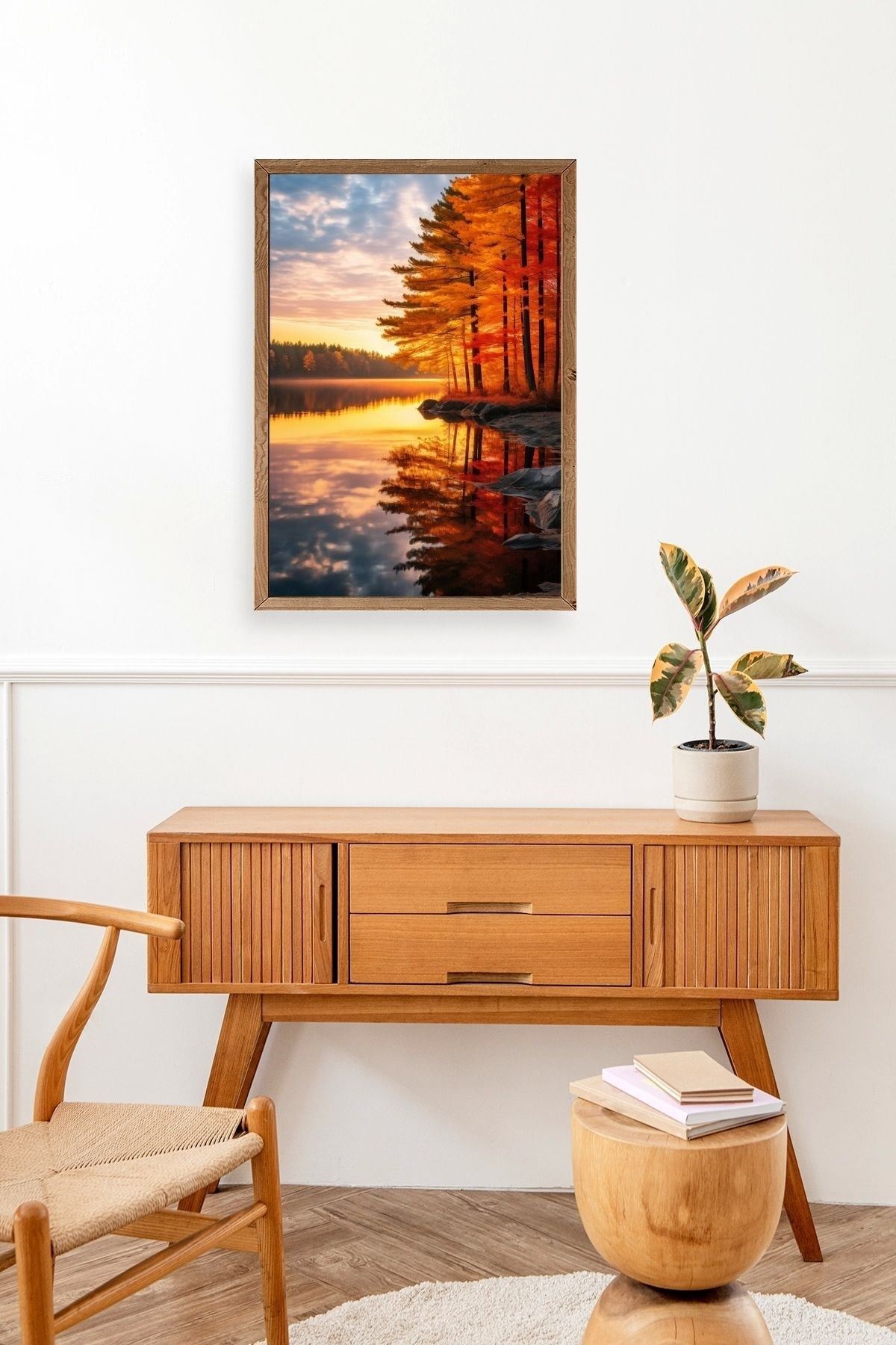 Manzara Ahşap Çerçeveli Tablo 17 x 23