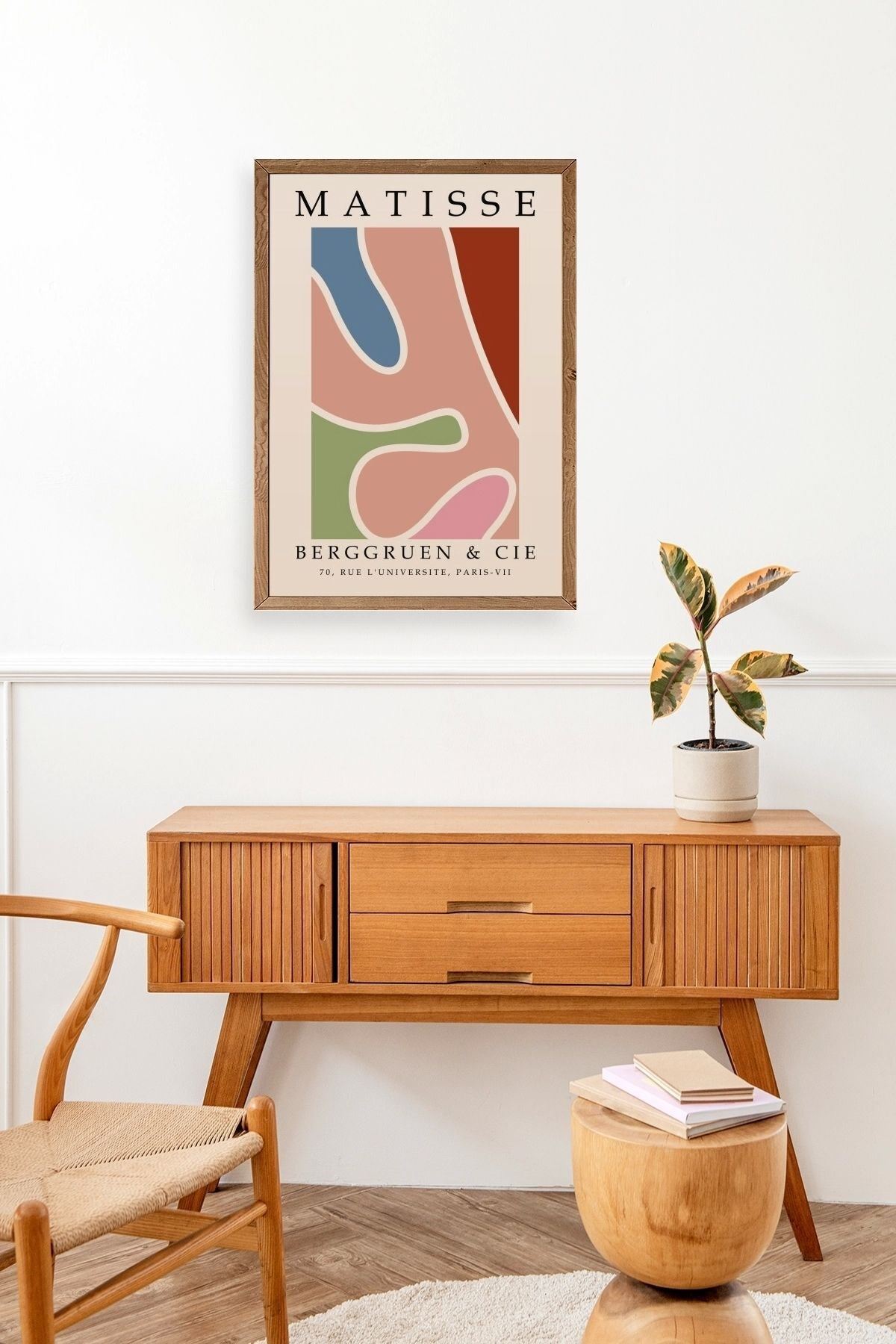 Modern Ahşap Çerçeveli Tablo 17 x 23