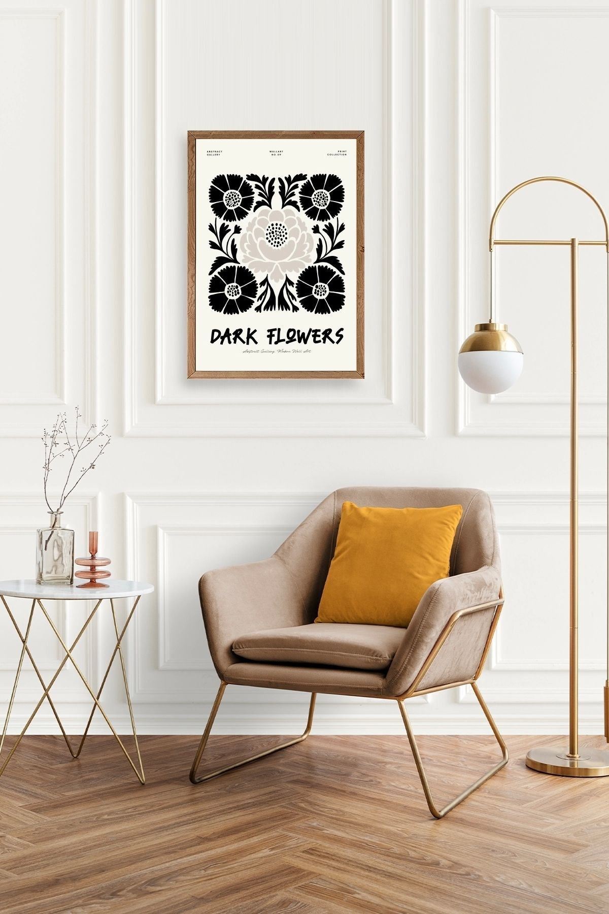 Çiçek Ahşap Çerçeveli Tablo 30 x 42