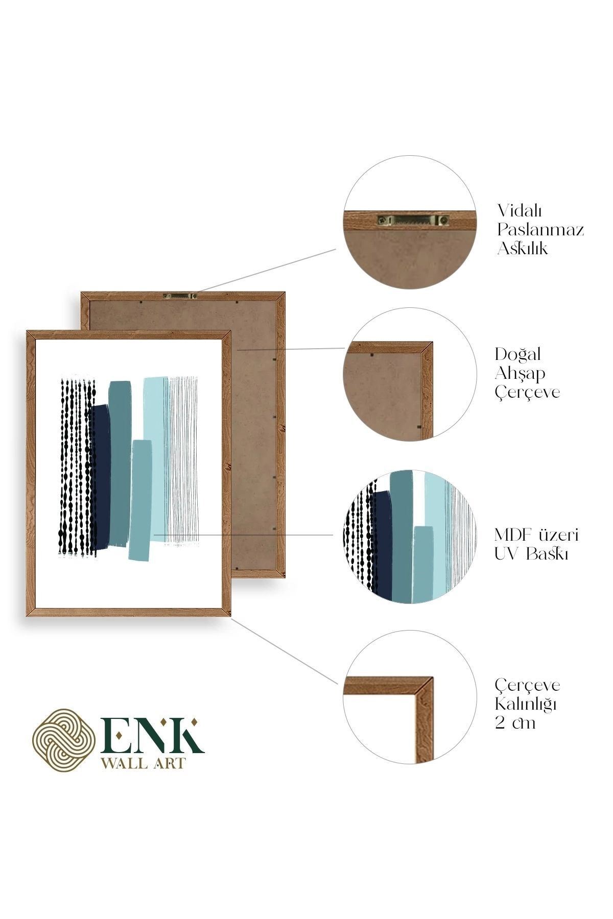 Modern Ahşap Çerçeveli Tablo 50 x 70