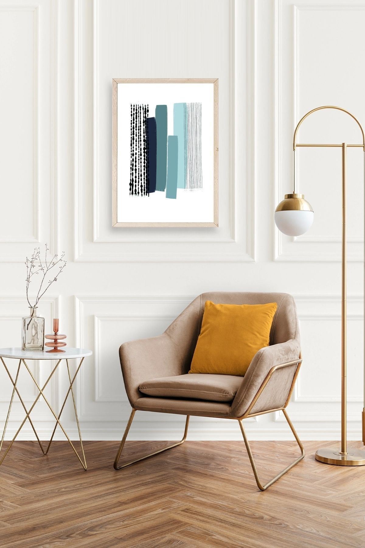 Modern Ahşap Çerçeveli Tablo 23 x 30