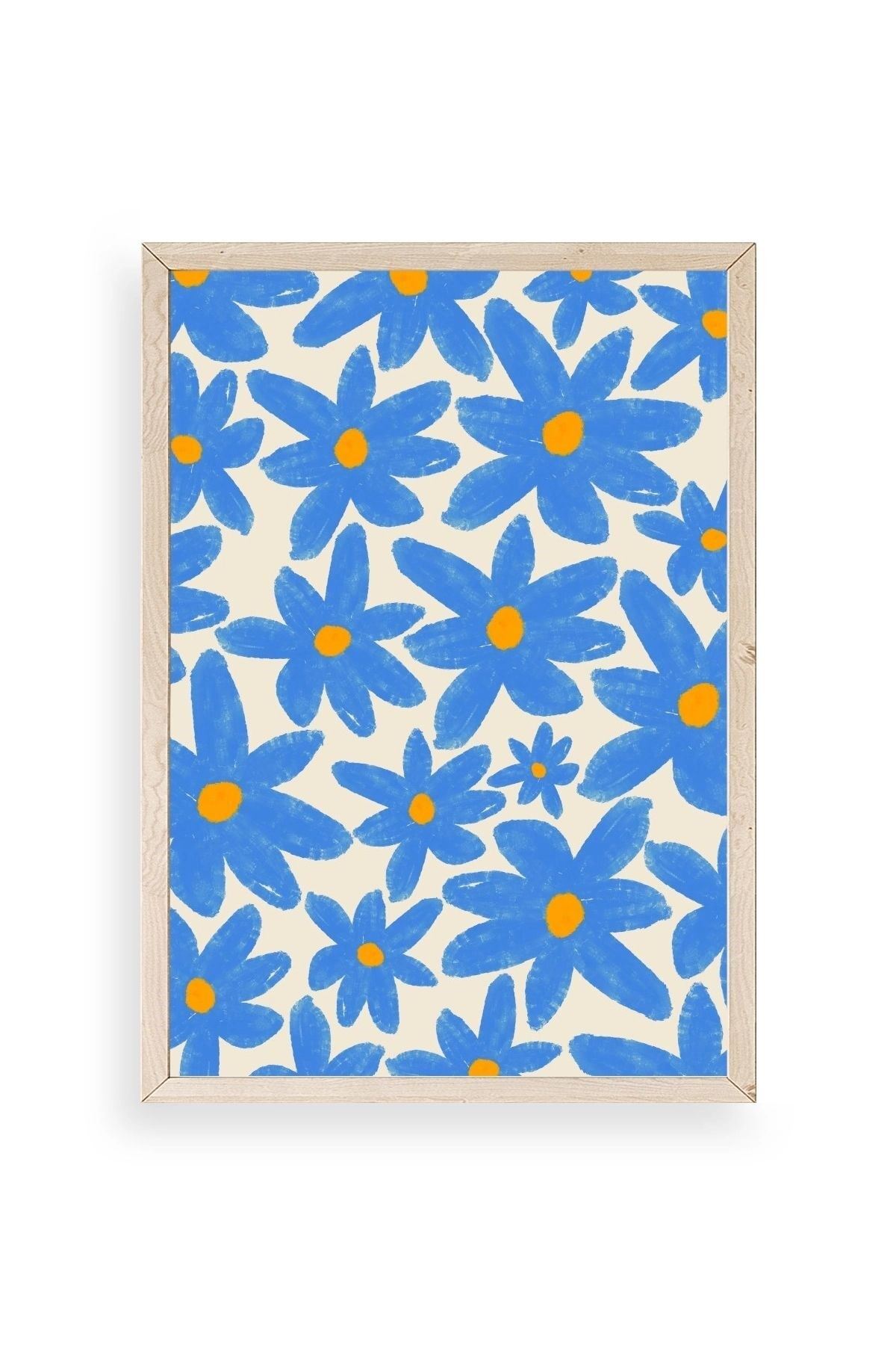 Çiçekler Ahşap Çerçeveli Tablo 17 x 23