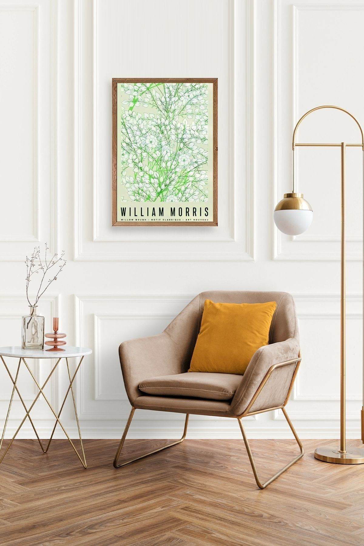 Çiçekler Ahşap Çerçeveli Tablo 30 x 42