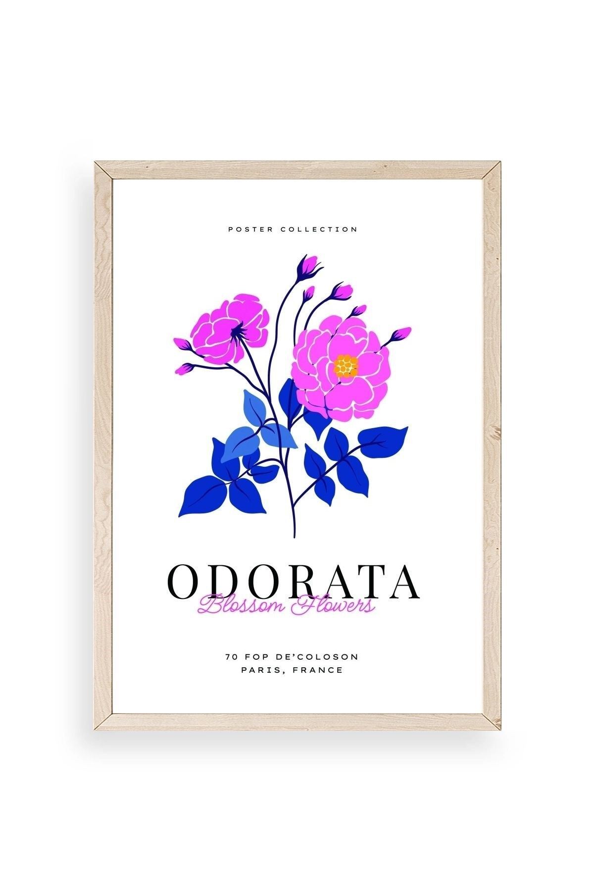 Çiçek Ahşap Çerçeveli Tablo 23 x 30