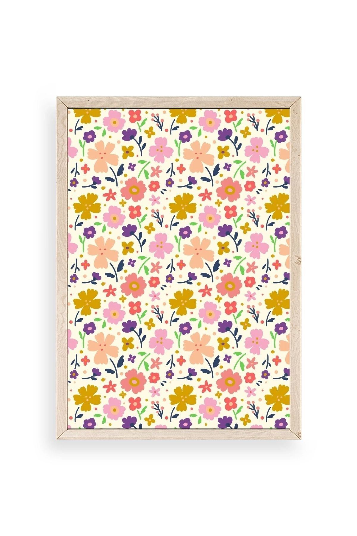 Çiçek Ahşap Çerçeveli Tablo 30 x 42