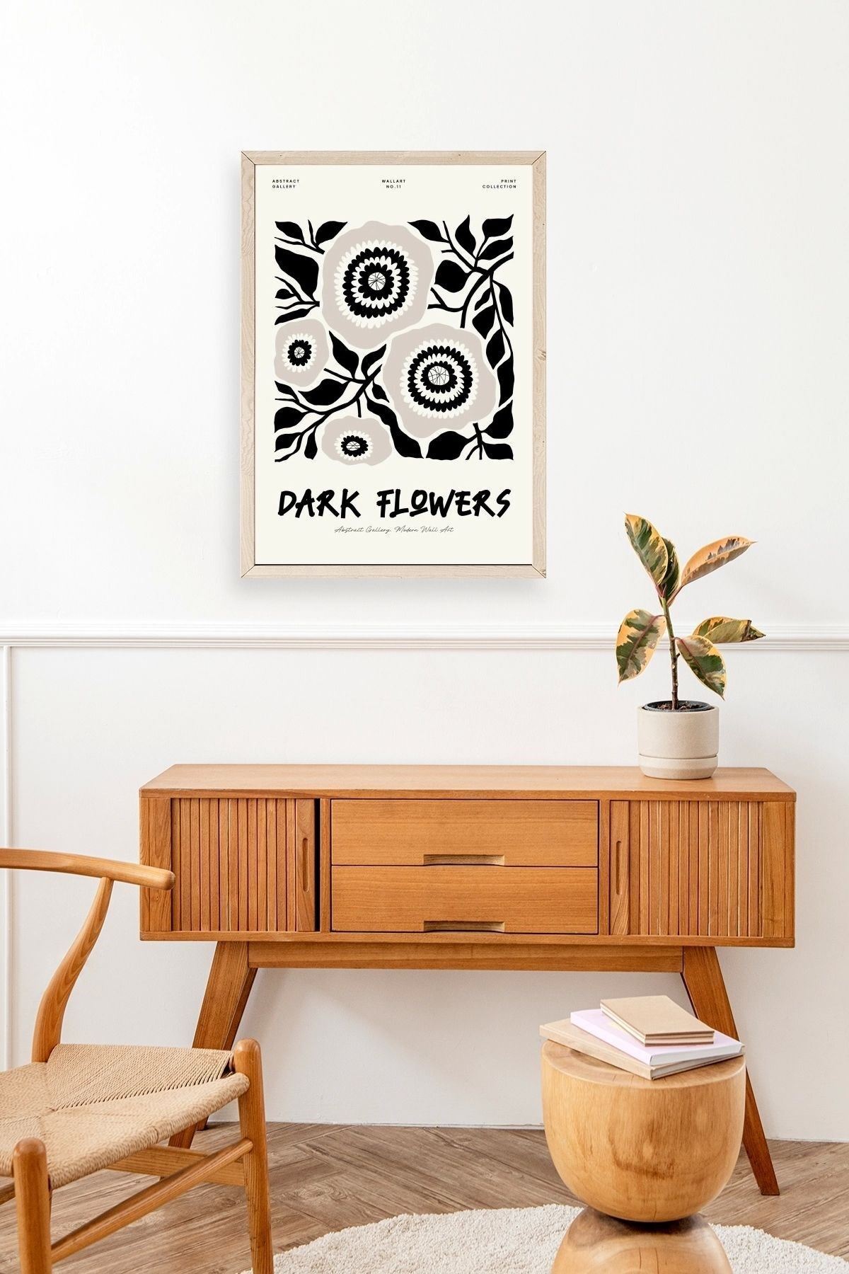 Çiçek Ahşap Çerçeveli Tablo 23 x 30