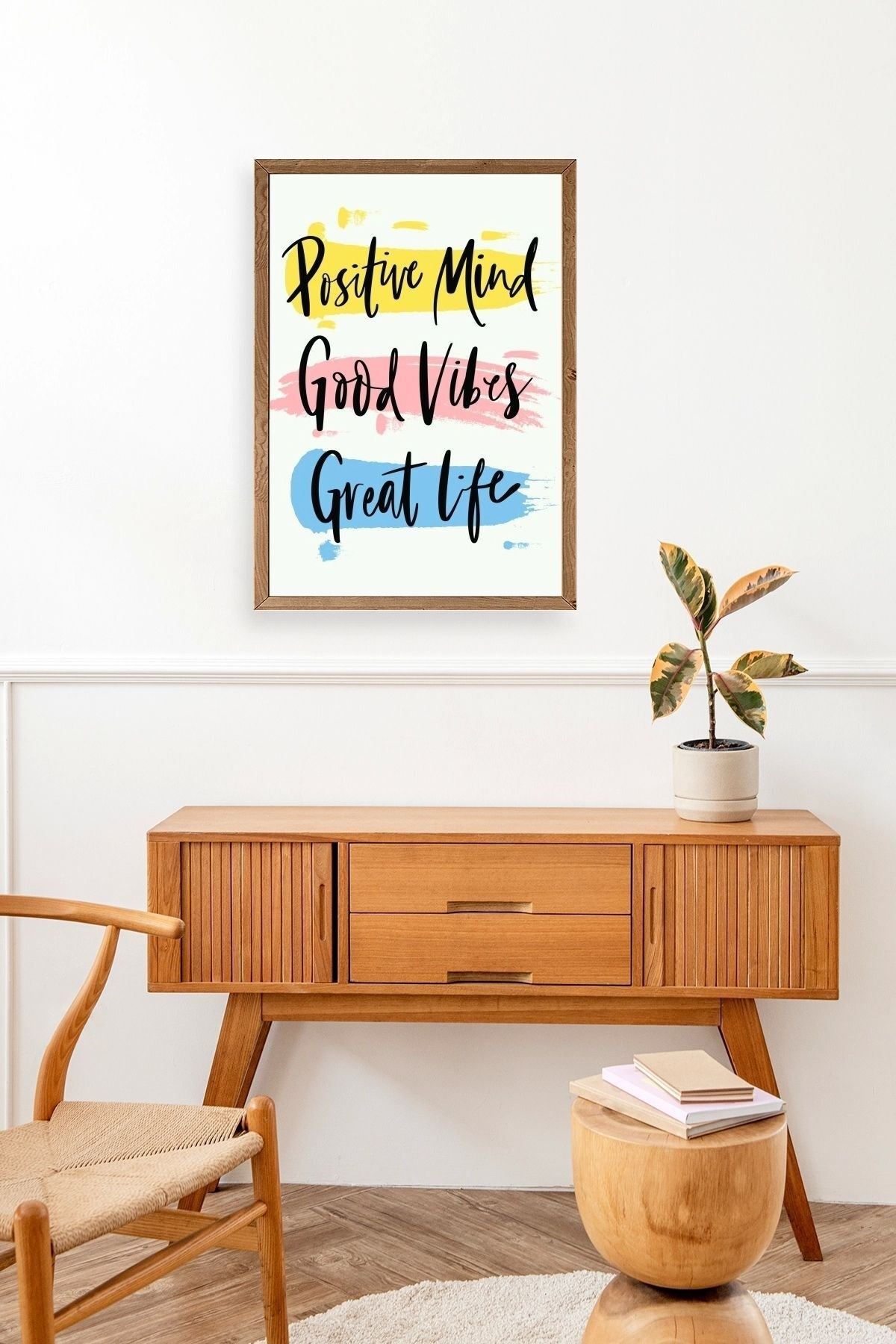 Motto Ahşap Çerçeveli Tablo 23 x 30