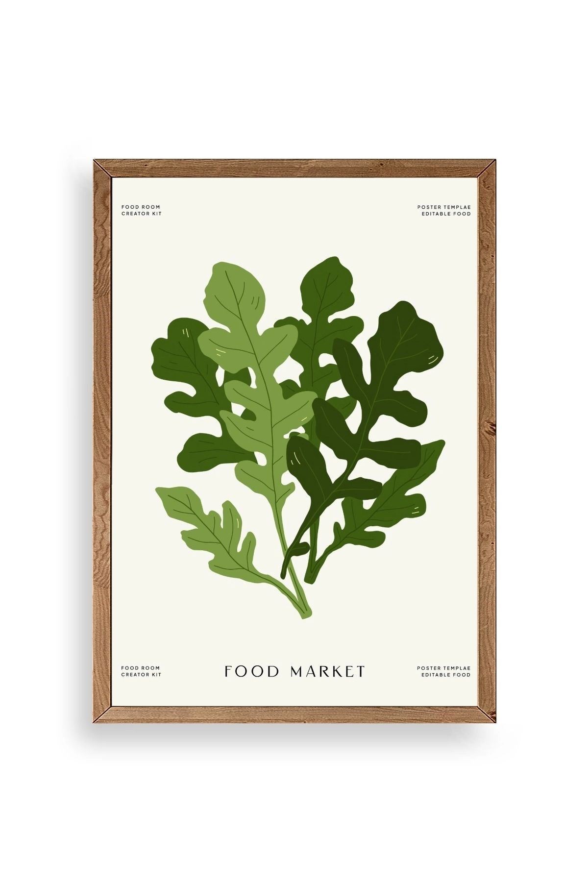 Yaprak Ahşap Çerçeveli Tablo 30 x 42