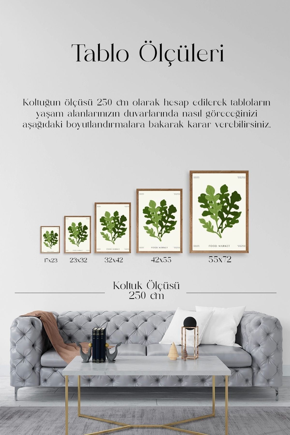 Yaprak Ahşap Çerçeveli Tablo 23 x 30