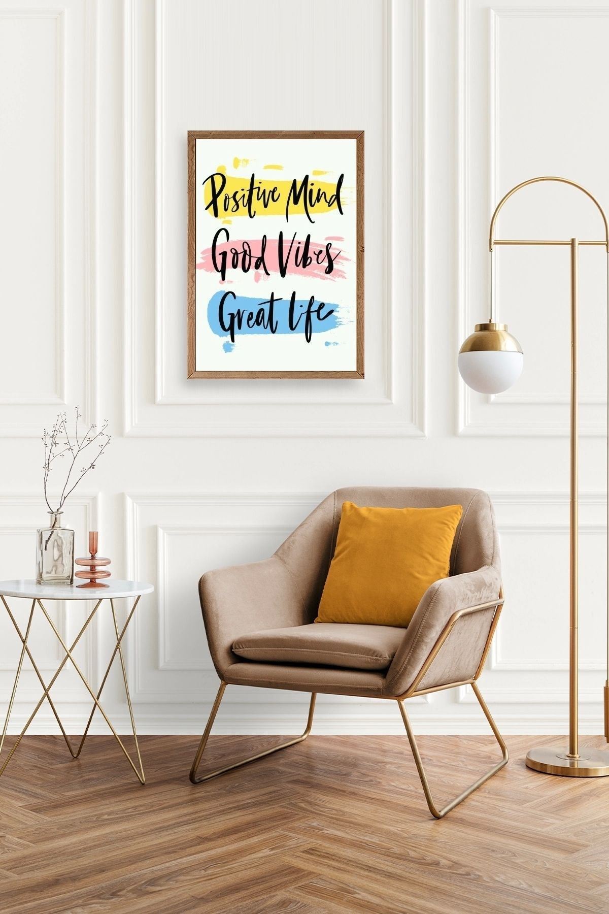 Motto Ahşap Çerçeveli Tablo 17 x 23