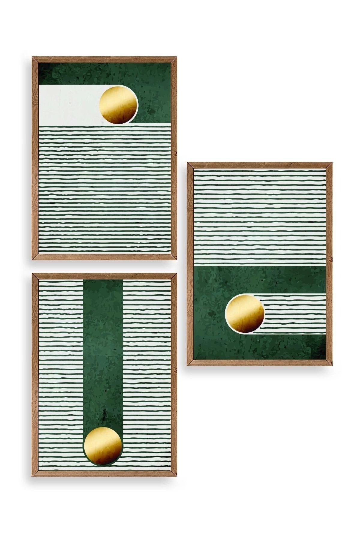 Soyut Ahşap Çerçeveli Tablo 30 x 42