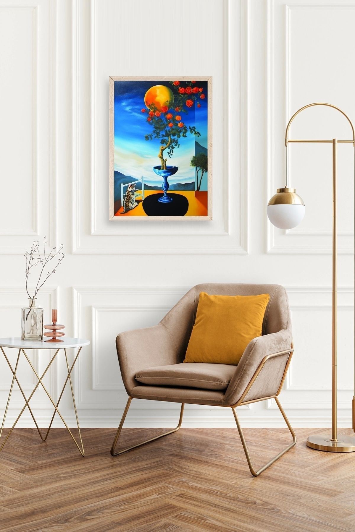 Gül Ahşap Çerçeveli Tablo 23 x 30