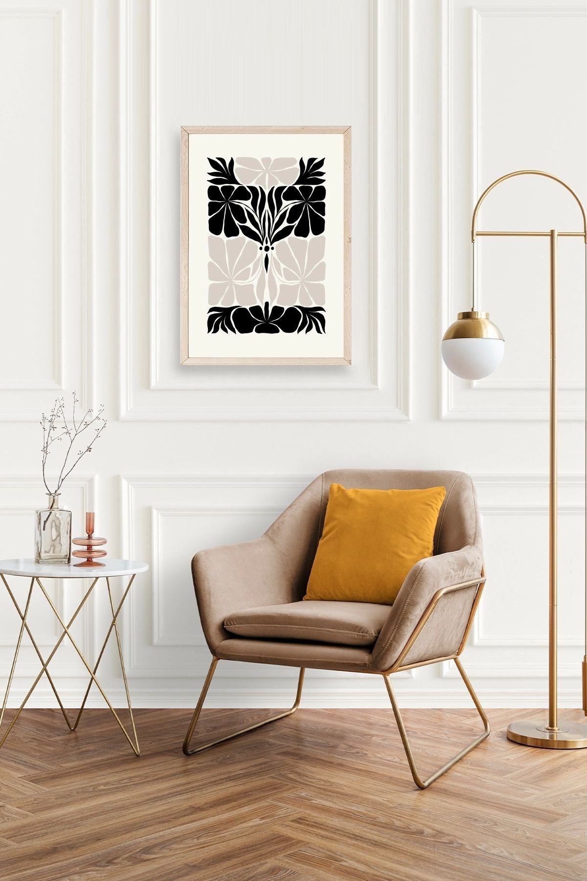 Çiçek Ahşap Çerçeveli Tablo 30 x 42