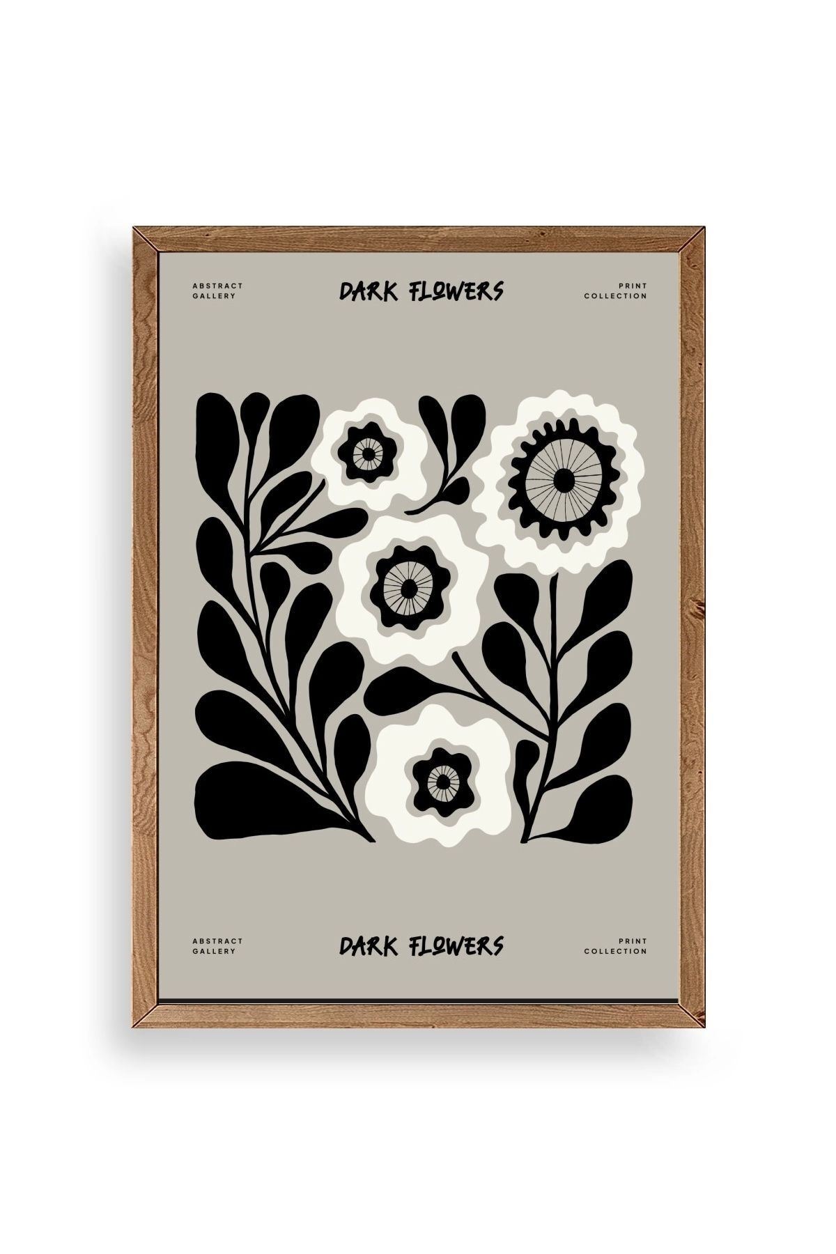 Çiçek Ahşap Çerçeveli Tablo 50 x 70