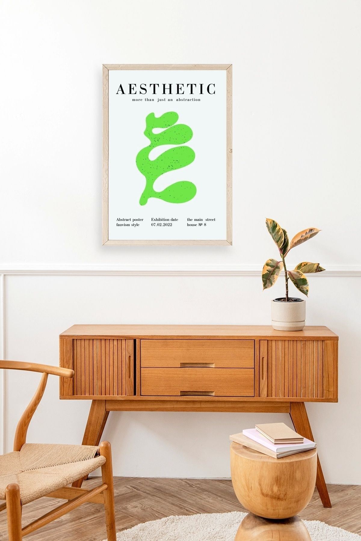 Modern Ahşap Çerçeveli Tablo 17 x 23