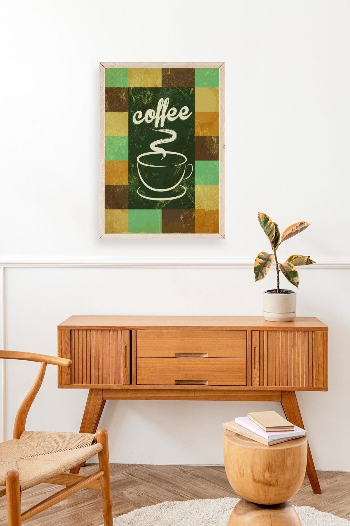 Kahve Ahşap Çerçeveli Tablo 23 x 30