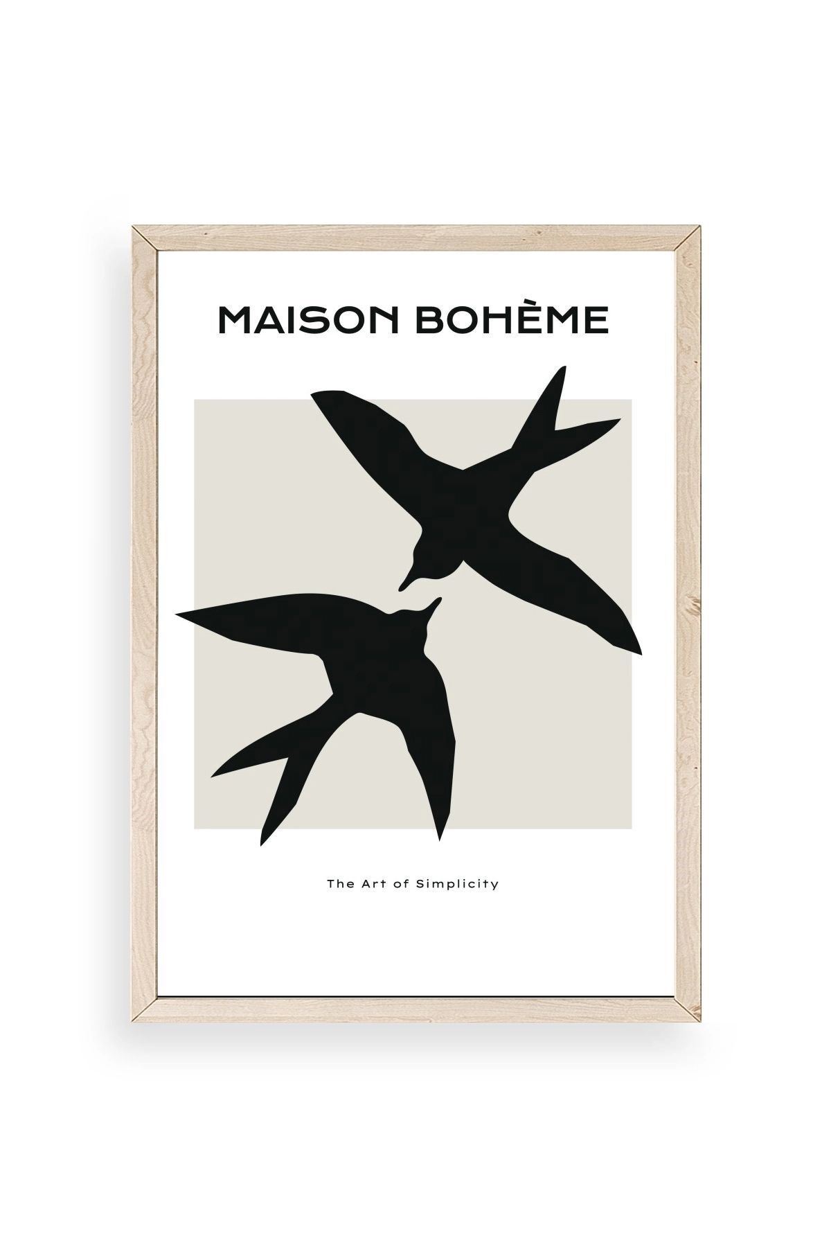 Kuşlar Ahşap Çerçeveli Tablo 50 x 70