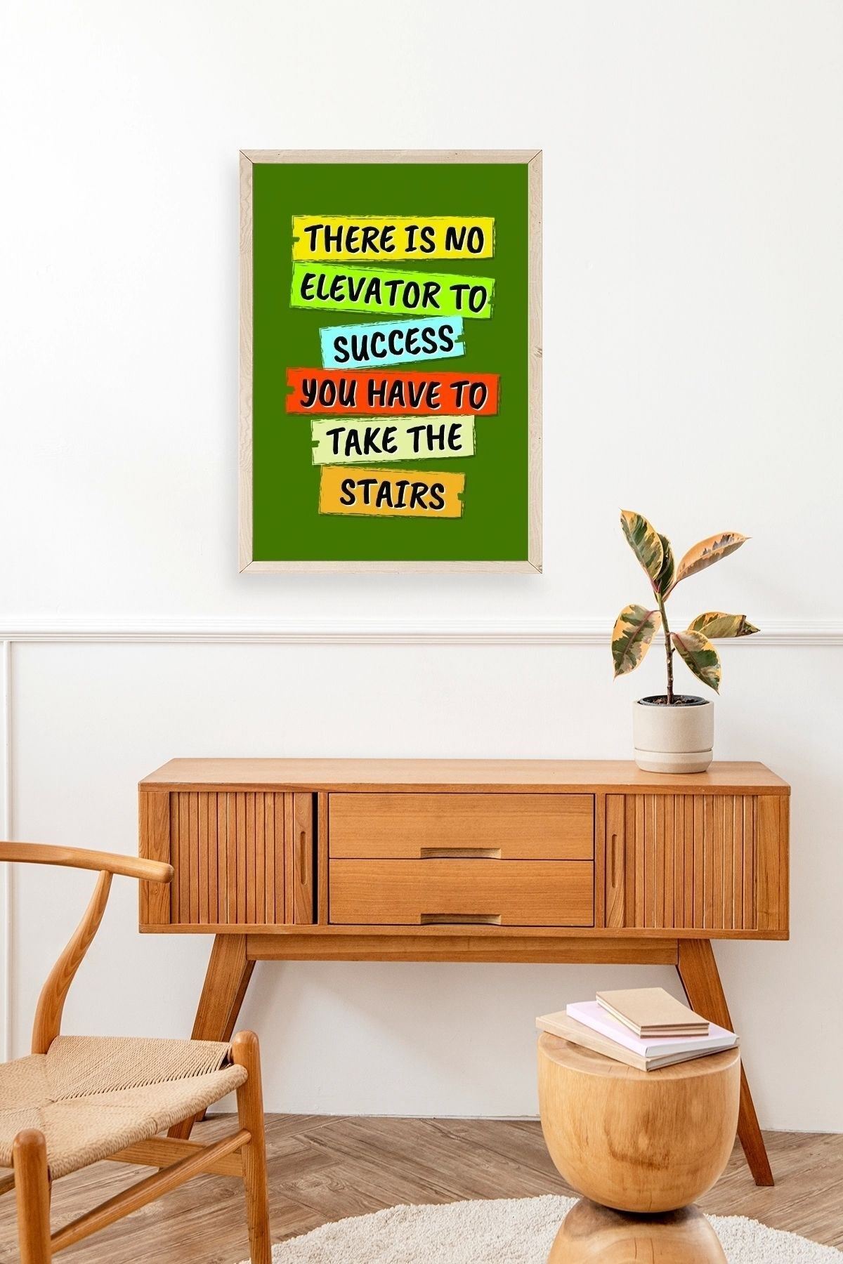 Motto Ahşap Çerçeveli Tablo 30 x 42