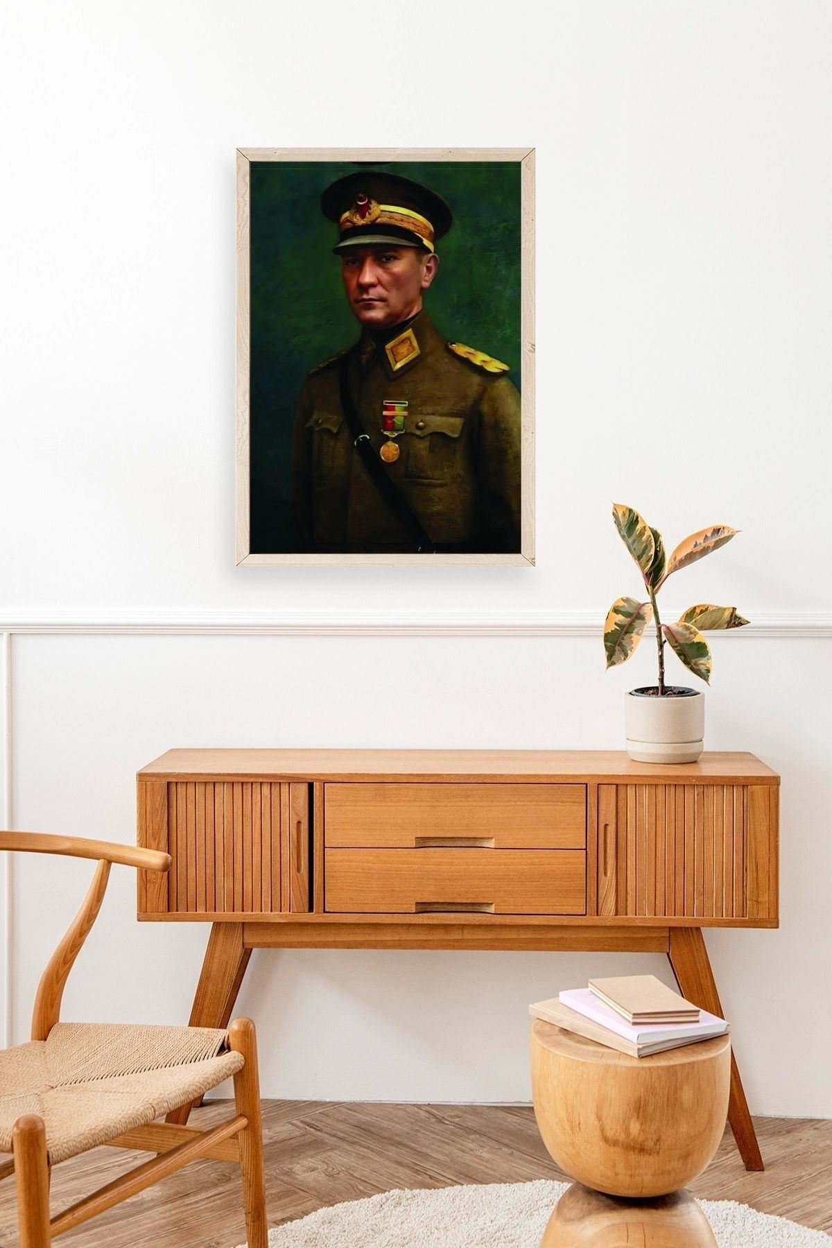 Atatürk Ahşap Çerçeveli Tablo 50 x 70