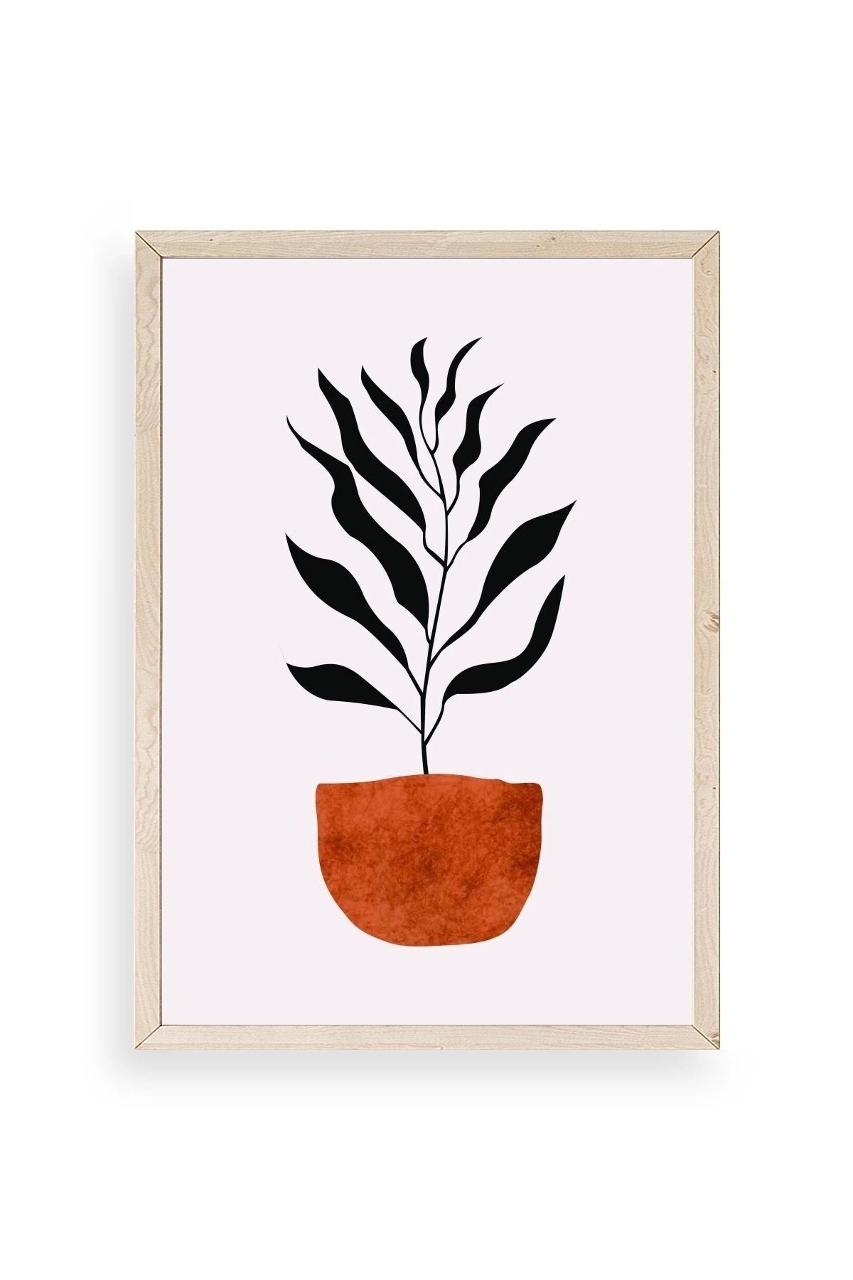 Saksı Ahşap Çerçeveli Tablo 50 x 70