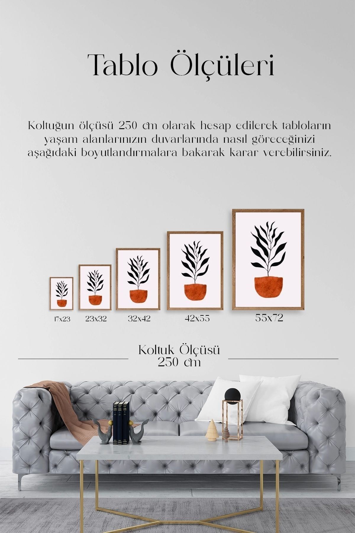 Saksı Ahşap Çerçeveli Tablo 23 x 30