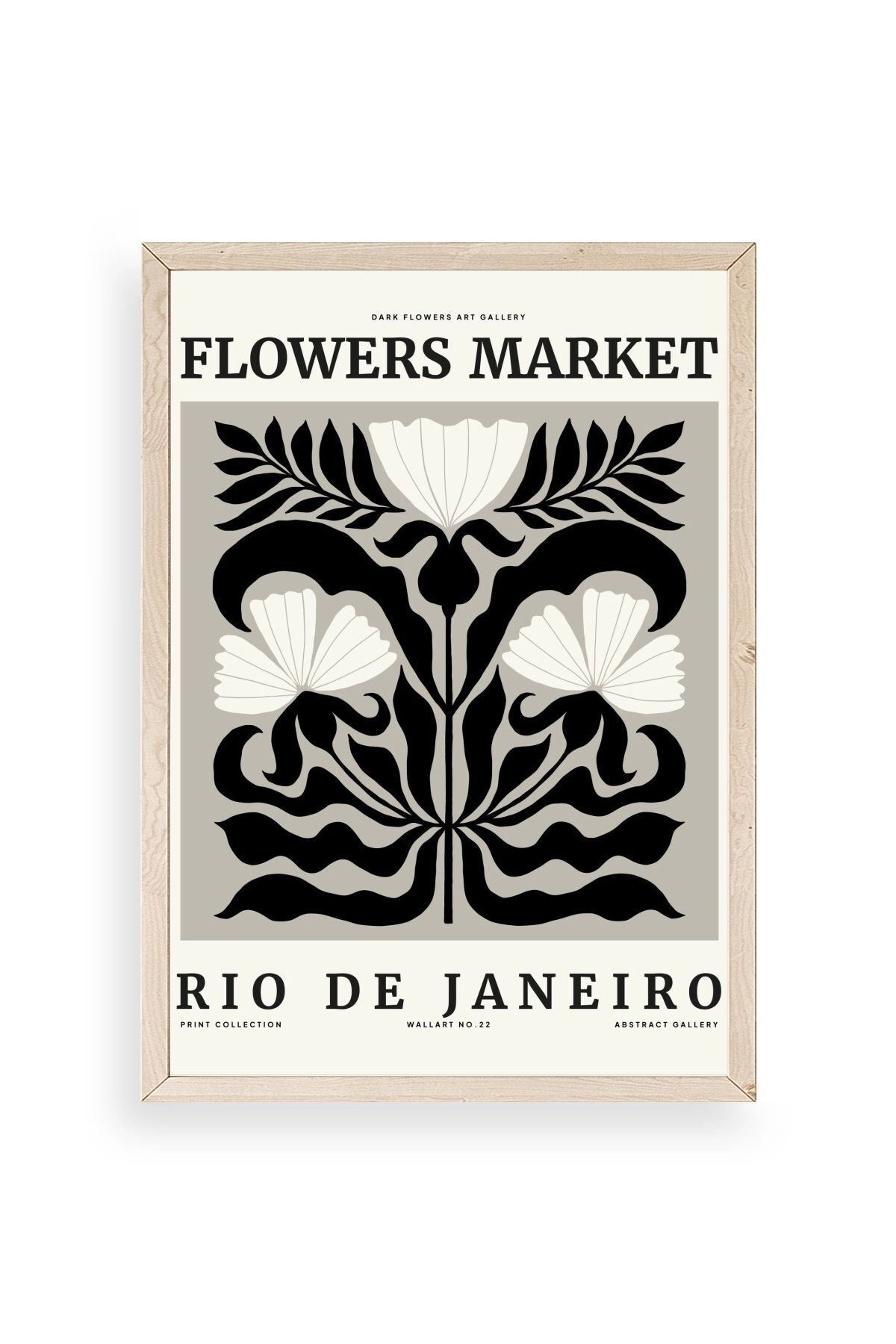 Çiçek Ahşap Çerçeveli Tablo 17 x 23