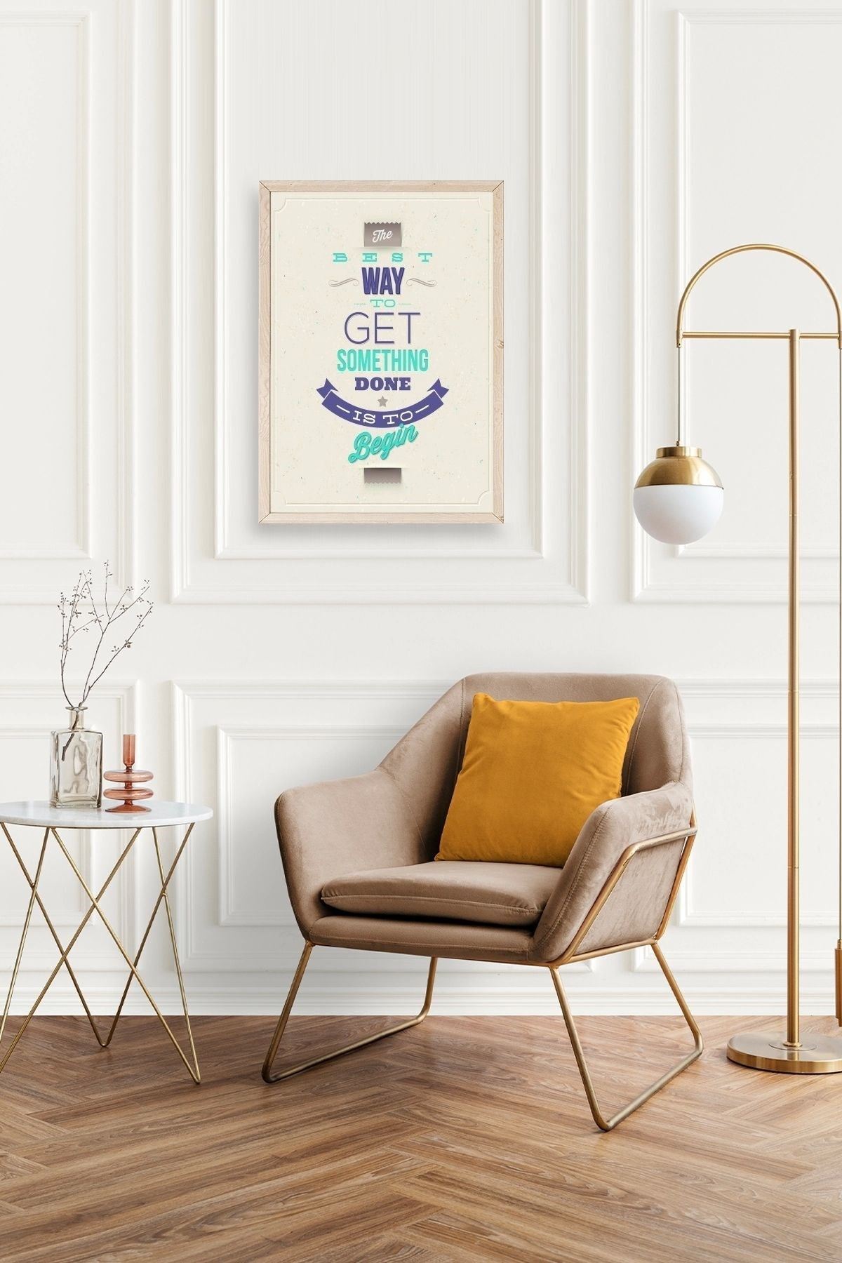 Motto Ahşap Çerçeveli Tablo 50 x 70