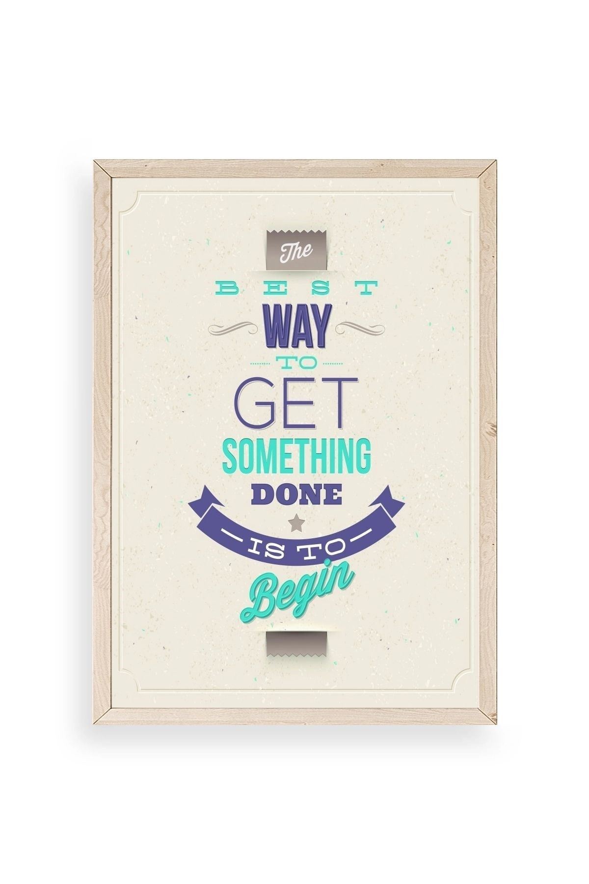 Motto Ahşap Çerçeveli Tablo 17 x 23