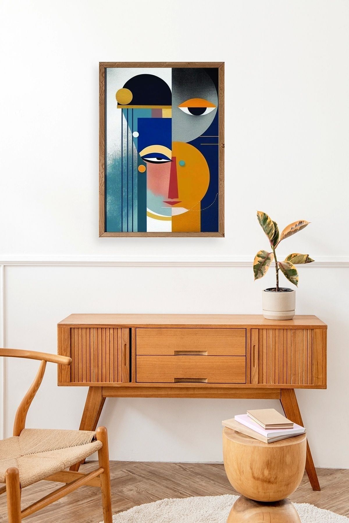 Modern Ahşap Çerçeveli Tablo 23 x 30