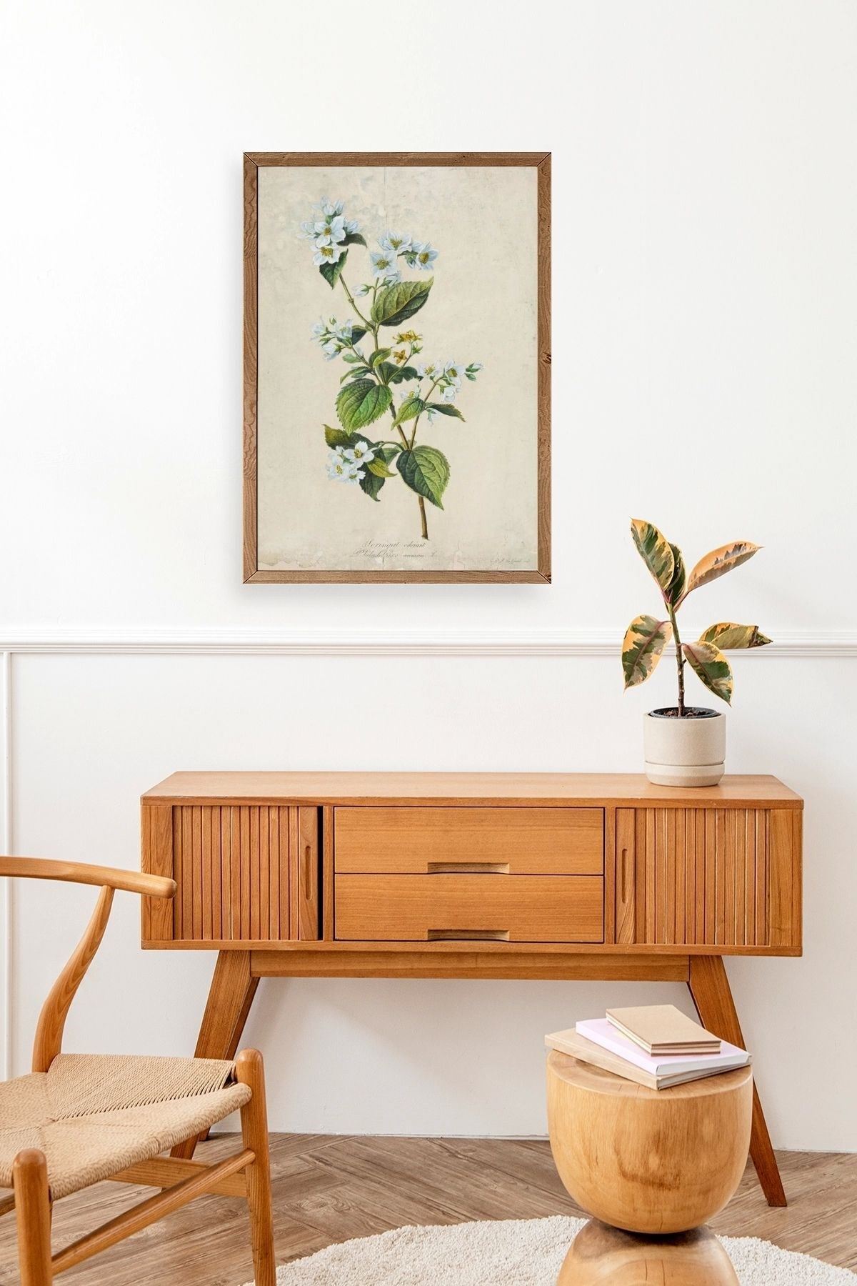 Çiçek Ahşap Çerçeveli Tablo 30 x 42